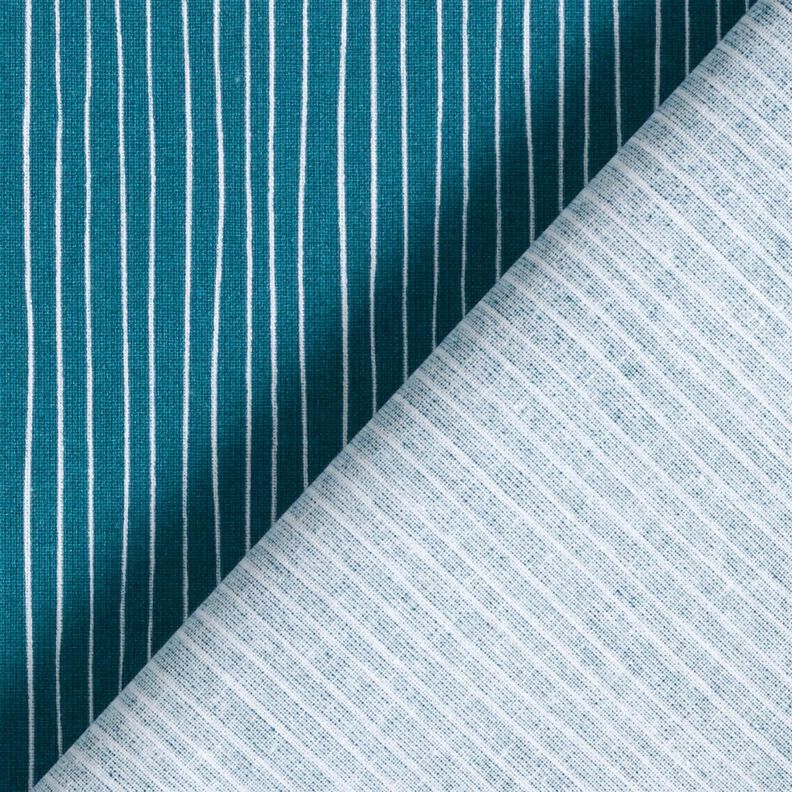 Baumwollstoff Cretonne zarte Linien – blau/weiss,  image number 4