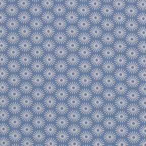 Baumwolljersey Strahlen-Blume – jeansblau, 
