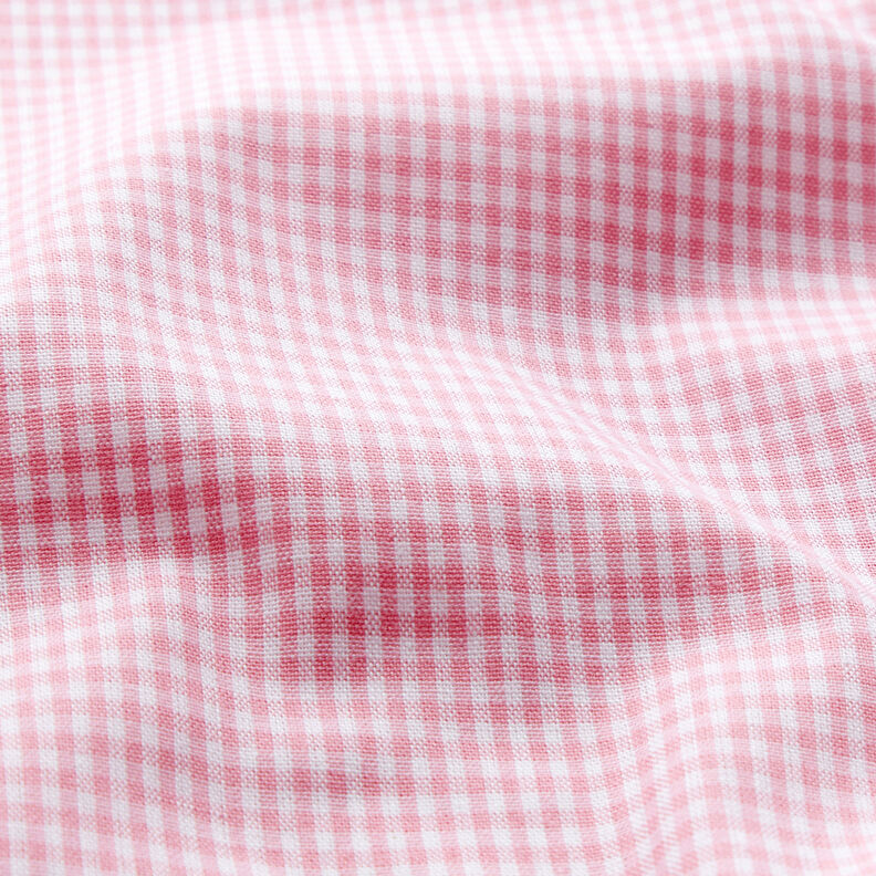 Baumwollstoff Vichykaro 0,2 cm – rosa/weiss,  image number 2
