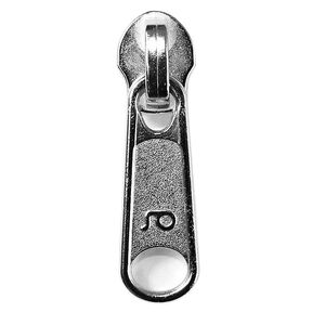 Reißverschluss-Schieber [5 mm] – silber metallic, 