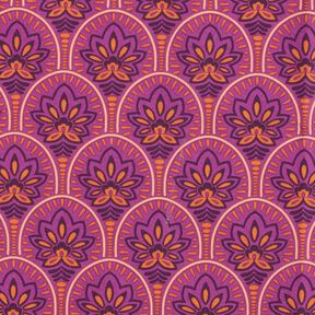 Beschichtete Baumwolle abstrakte Fächer – purpur, 