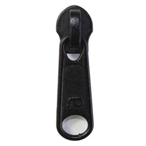 Reißverschluss-Schieber [5 mm] – schwarz, 