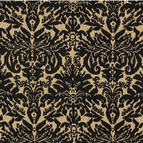 Jacquard Jersey Ornamente – gold metallic/schwarz, 