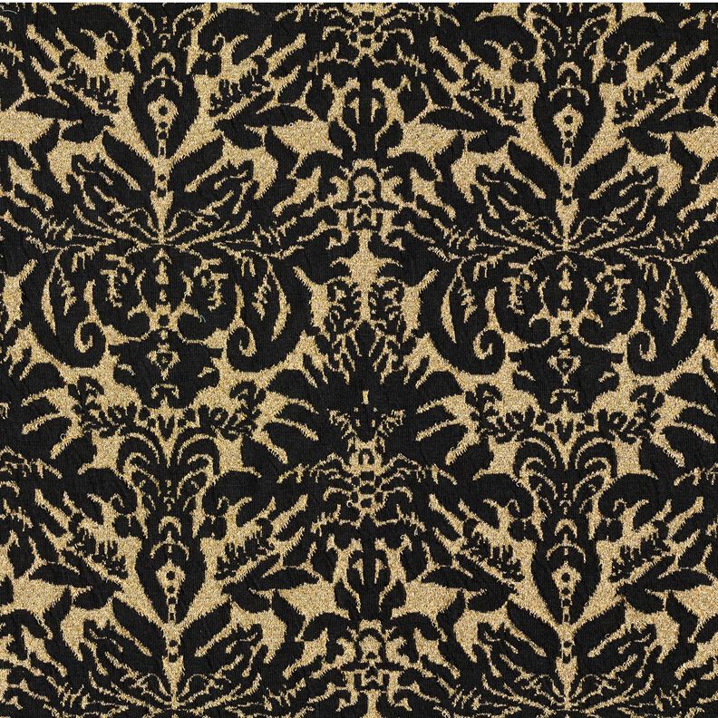 Jacquard Jersey Ornamente – gold metallic/schwarz,  image number 1