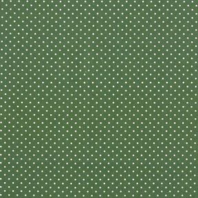 Baumwollpopeline kleine Punkte – dunkelgrün/weiss, 