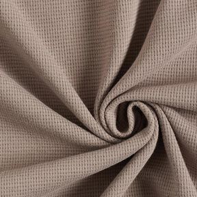 Mini Baumwoll-Waffeljersey Uni – taupe, 