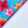 Badeanzugstoff Hawaii-Blumen – blau/intensiv pink,  thumbnail number 5