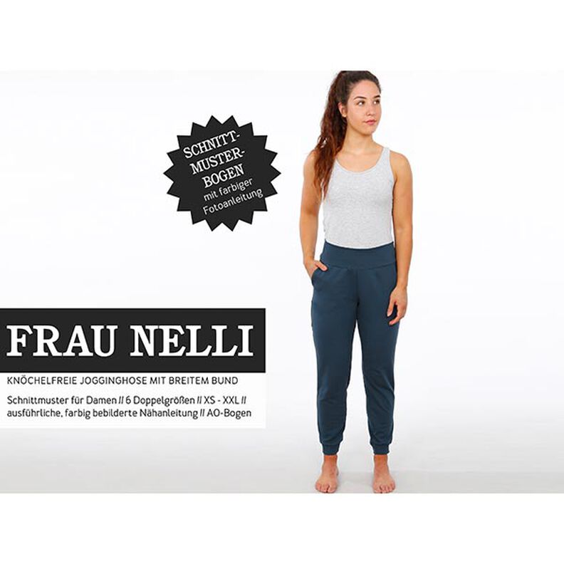 FRAU NELLI knöchenfreie Jogginghose mit breitem Bund | Studio Schnittreif | XS-XXL,  image number 1