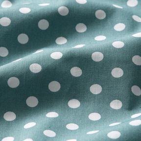 Baumwollpopeline Polka Dots – perlgrau/weiss, 