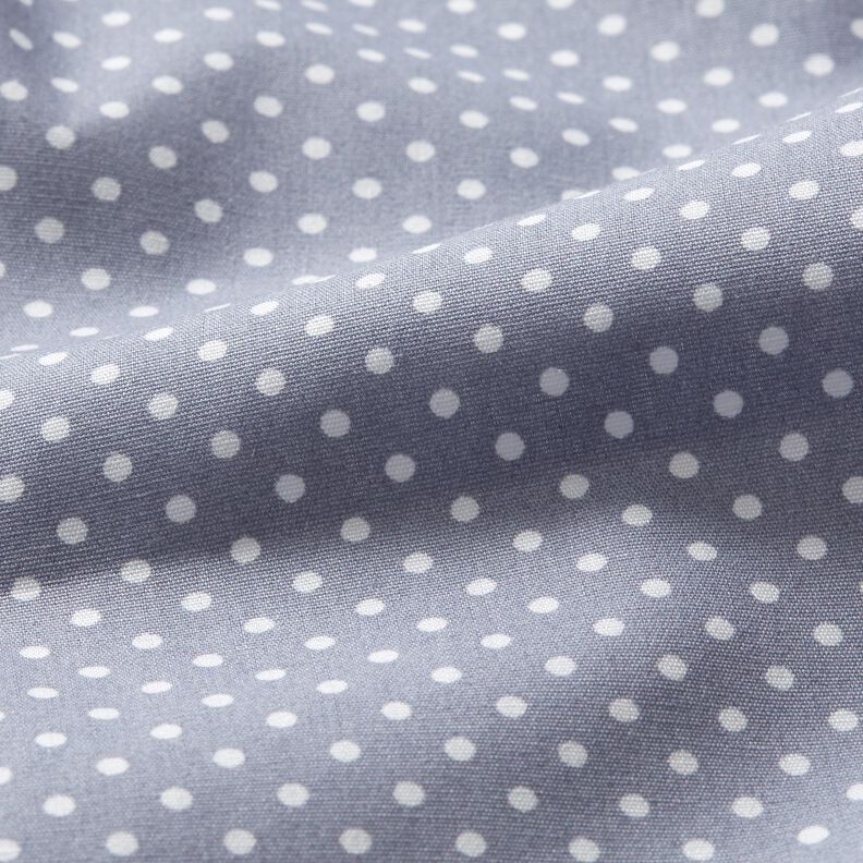 Baumwollpopeline Mini Polka Dots – stahlblau/weiss,  image number 2