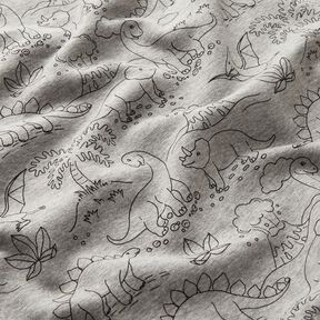 Alpenfleece Dinos – silber/schwarz, 