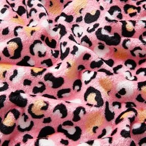 Kuschelfleece Leomuster – rosa, 