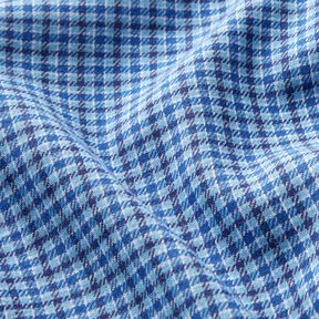 Flanell buntes Glencheck – jeansblau, 