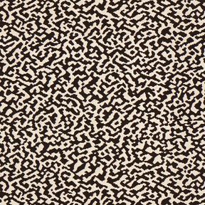 Möbelstoff Jacquard abstraktes Leomuster groß – schwarz/sand, 