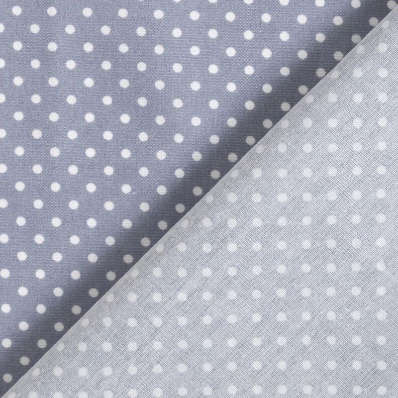 Baumwollpopeline Mini Polka Dots – stahlblau/weiss,  image number 4