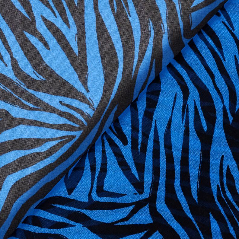 Chiffon Zebrastreifen – blau/schwarz,  image number 4