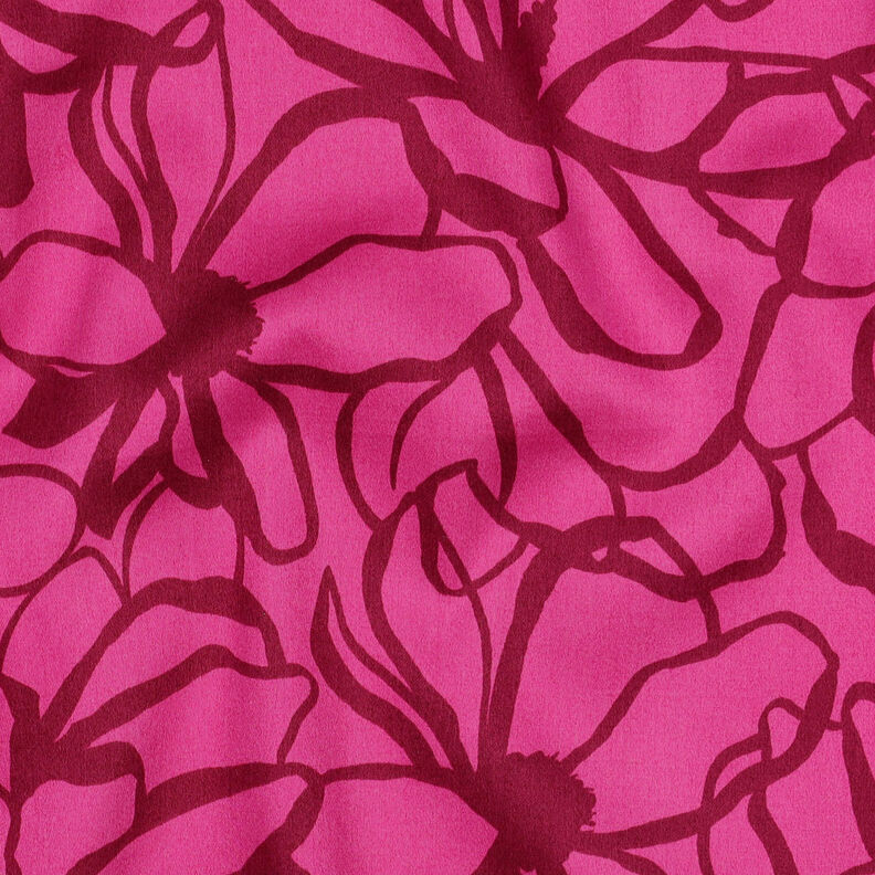 Baumwollsatin Magnolia | Nerida Hansen – intensiv pink/dunkelrot,  image number 2