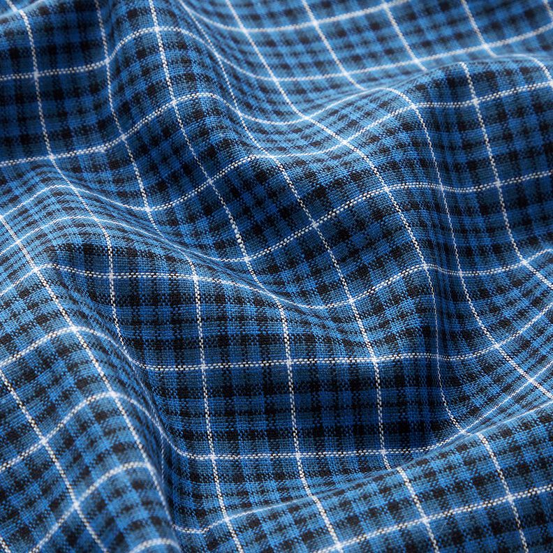 Baumwollstoff doppeltes Karo – marineblau/schwarz,  image number 2