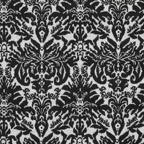 Jacquard Jersey Ornamente – silber metallic/schwarz, 