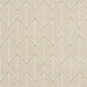 Dekostoff Jacquard Blätter – beige, 