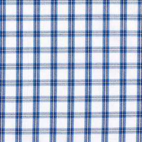 Baumwollstoff Hemden-Karo – weiss/blau, 