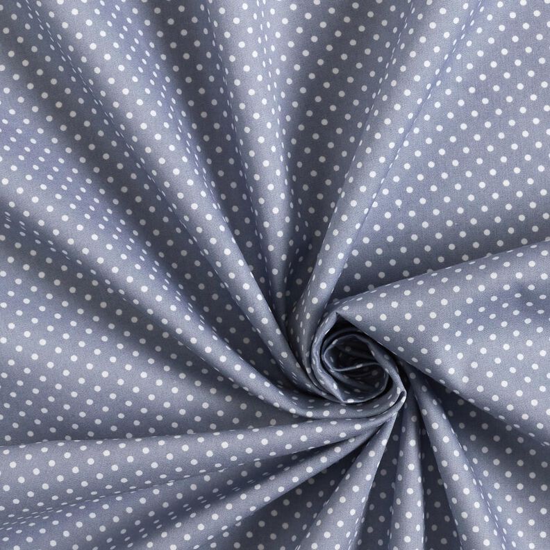 Baumwollpopeline Mini Polka Dots – stahlblau/weiss,  image number 3