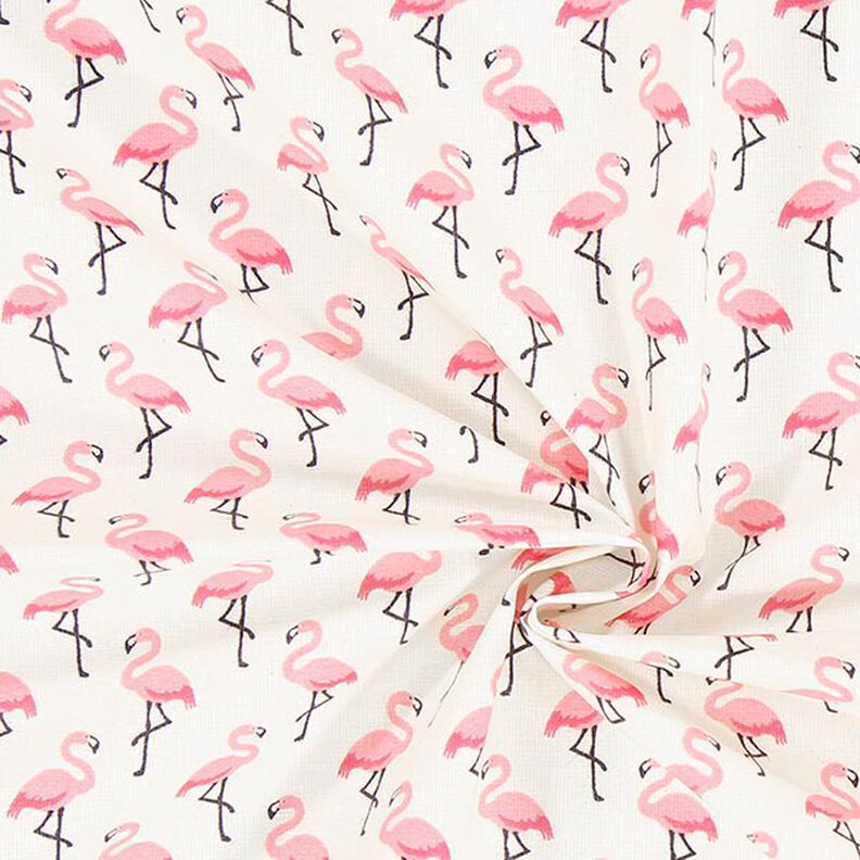 Beschichtete Baumwolle Flamingo – wollweiss,  image number 2