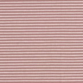 Baumwolljersey schmale Streifen – hellaltrosa/dunkelaltrosa, 