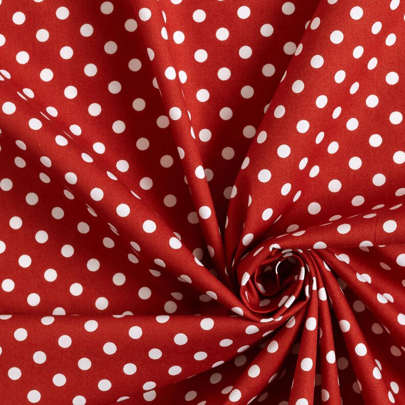 Baumwollpopeline Polka Dots – terracotta/weiss,  image number 3