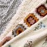 Mantelstrick Woll-Mix Patchwork, weiss – weiss/beige,  thumbnail number 6