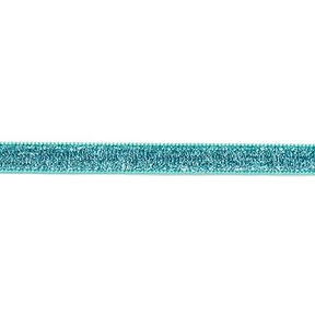 Samtband Metallic [10 mm] – aquablau, 