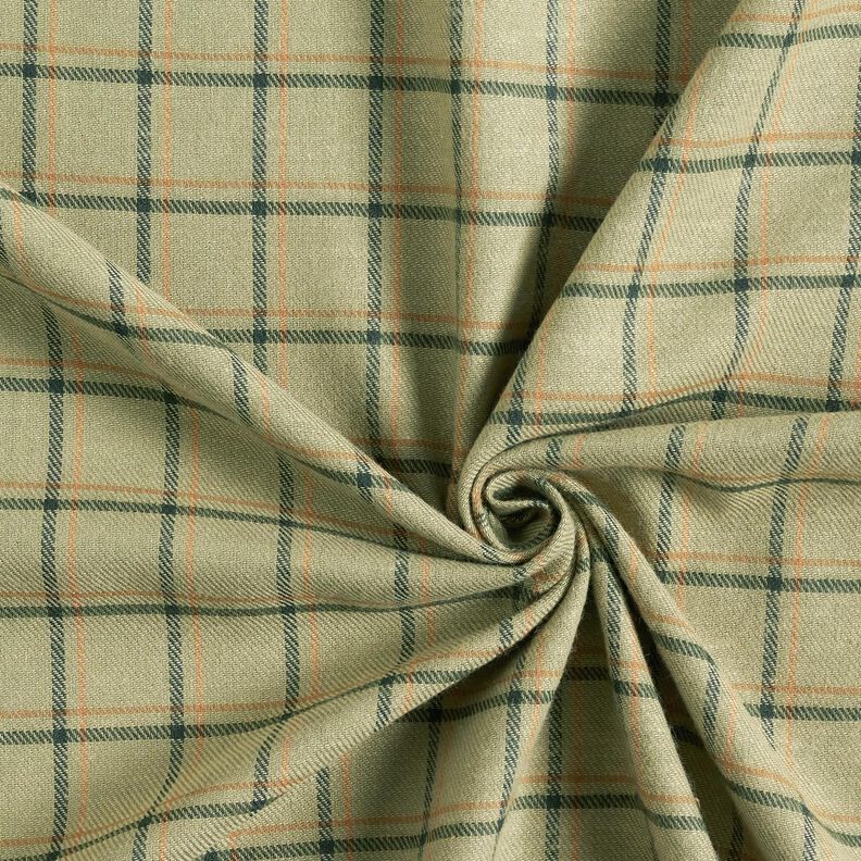 Flanell doppeltes Karo – khaki/tannengrün,  image number 3