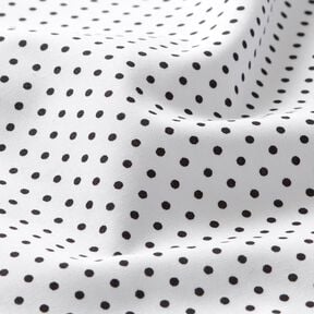 Baumwollpopeline Mini Polka Dots – weiss/schwarz, 