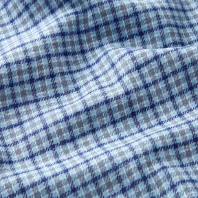 Flanell buntes Glencheck – hellblau/marineblau, 