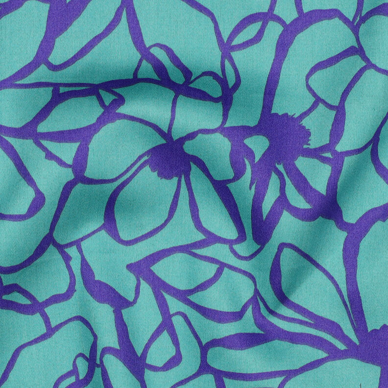 Baumwollsatin Magnolia | Nerida Hansen – aquablau/indigo,  image number 2