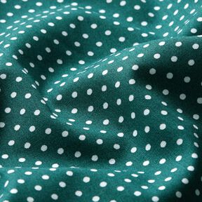 Baumwollpopeline Mini Polka Dots – blautanne/weiss, 