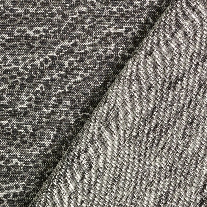 Jacquard Jersey Leomuster – gold metallic/grau,  image number 3