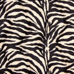 Tierfellimitat Zebra – creme/schwarz, 