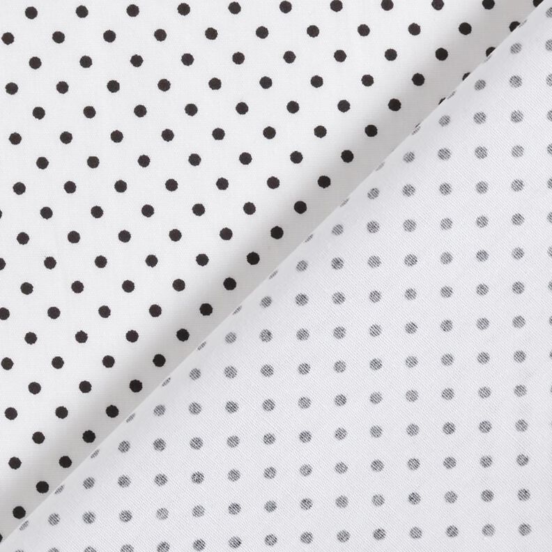 Baumwollpopeline Mini Polka Dots – weiss/schwarz,  image number 4