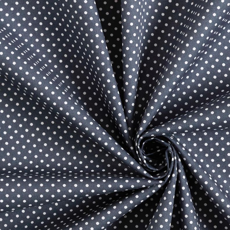 Baumwollpopeline Mini Polka Dots – anthrazit/weiss,  image number 3