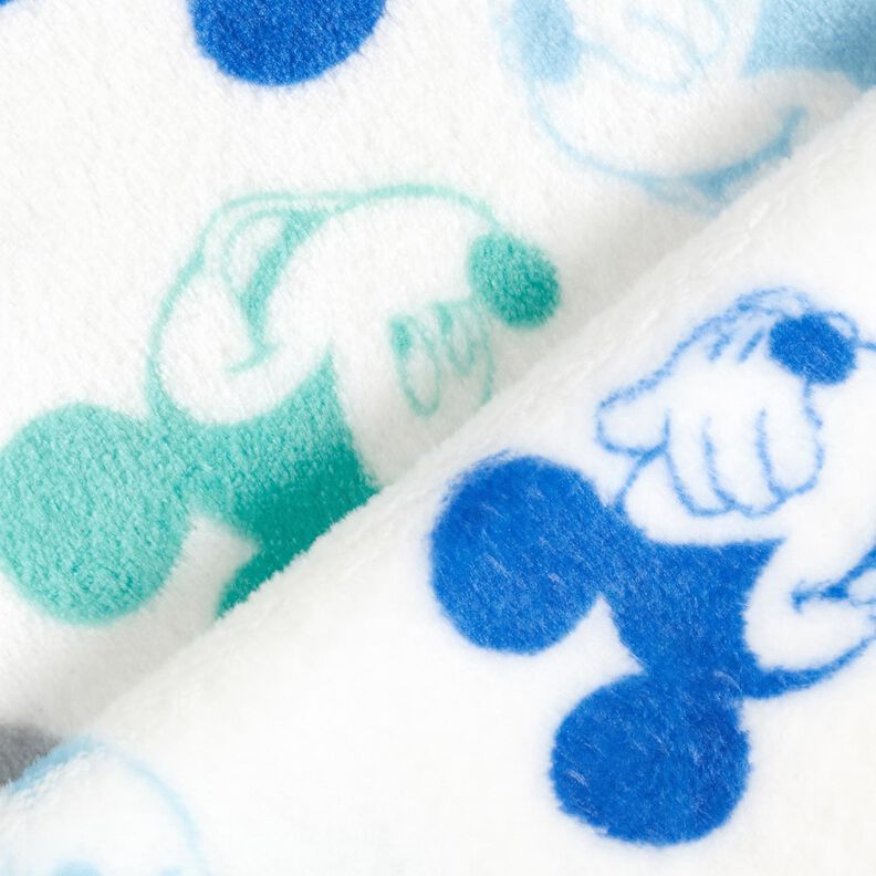 Kuschelfleece Lizenzstoff Mickey Gesichter | Disney – elfenbein,  image number 4