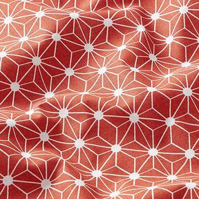 Baumwollstoff Cretonne Grafischer Stern – rot, 