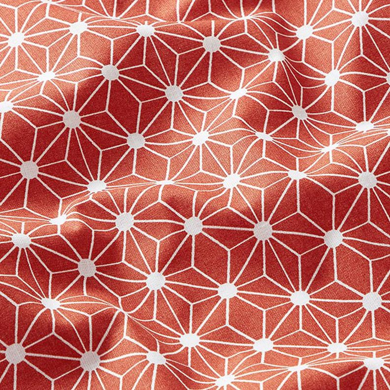 Baumwollstoff Cretonne Grafischer Stern – rot,  image number 2