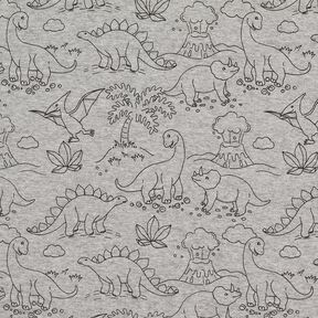 Alpenfleece Dinos – silber/schwarz, 