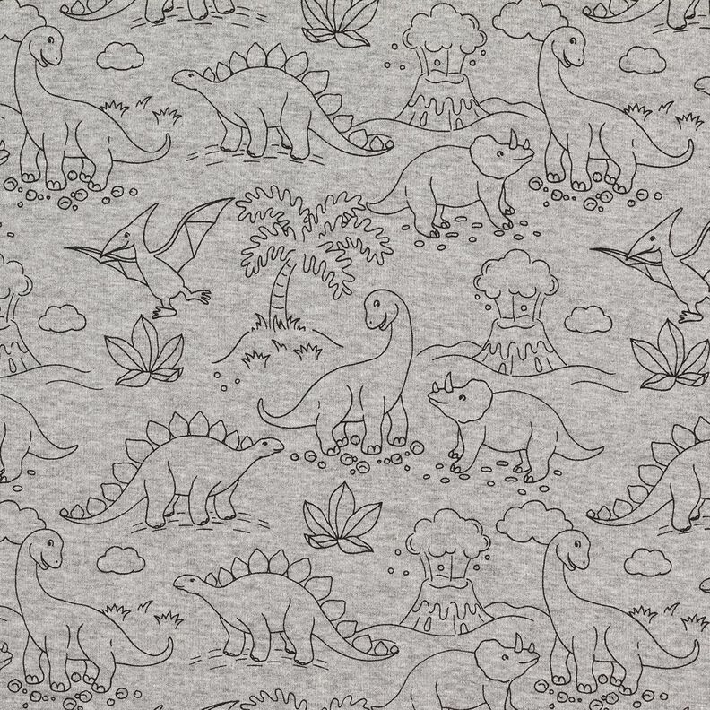 Alpenfleece Dinos – silber/schwarz,  image number 1