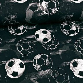 Baumwolljersey Fußball Goals | Glitzerpüppi – schwarz/grau, 
