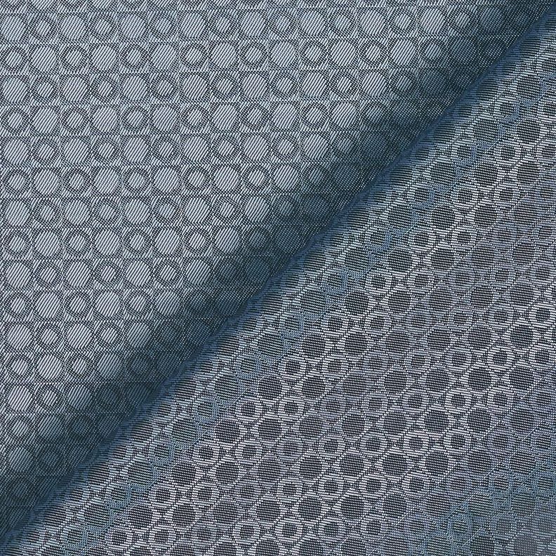 Futterstoff Jacquard Kästchen und Punkte – stahlblau,  image number 3