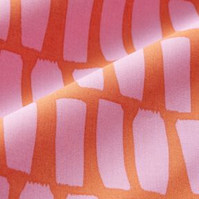 Beschichtete Baumwolle Pinselstriche – orange/pastellviolett, 